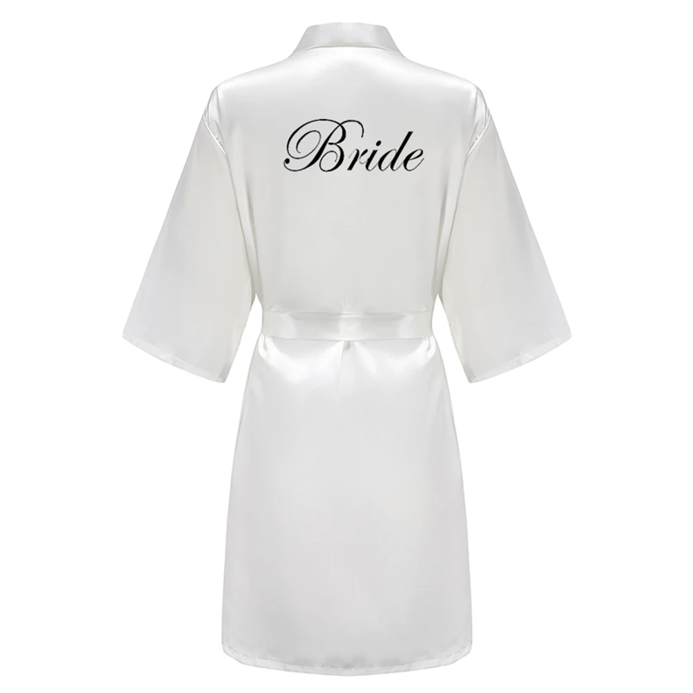 Hochzeit Braut Brautjungfer Roben für Frauen Braut Partei Geschenke Team Kleid Kleid Silk Satin Nachtwäsche Kimono Sexy Sommer Bademantel