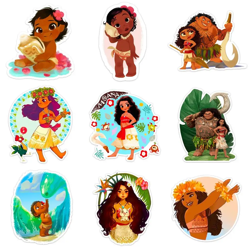 Disney Princess Moana 5pcs/lot Planar Resin Flatback Craft Supplies Cabochon Scrapbook DIY Hair Bow Bag Material Acrylic