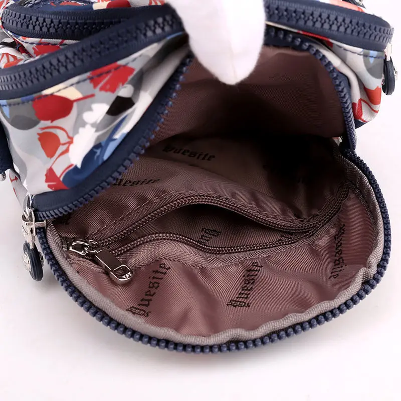 New Women One Shoulder Crossbody Bag Multi-Layer Mini Bag Casual Oxford Cloth Women Bag Coin Purse Nylon Cloth Bag