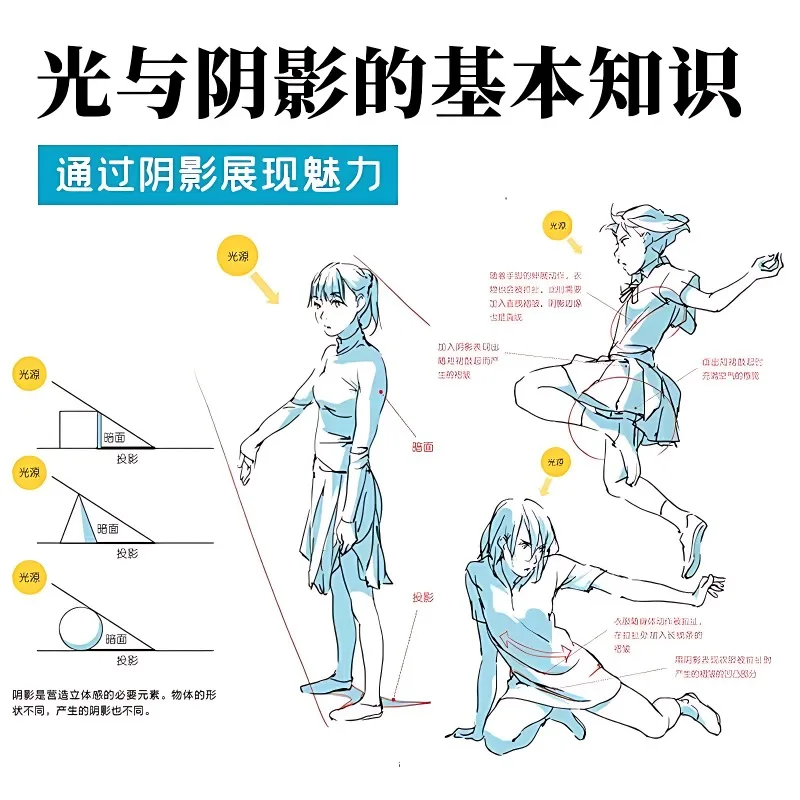 Imagem -06 - Comic Cartoon Character Zero-based Skill Book Line Shadow Animation Drawing Sketch Tutorial Teaching Textbook Livros