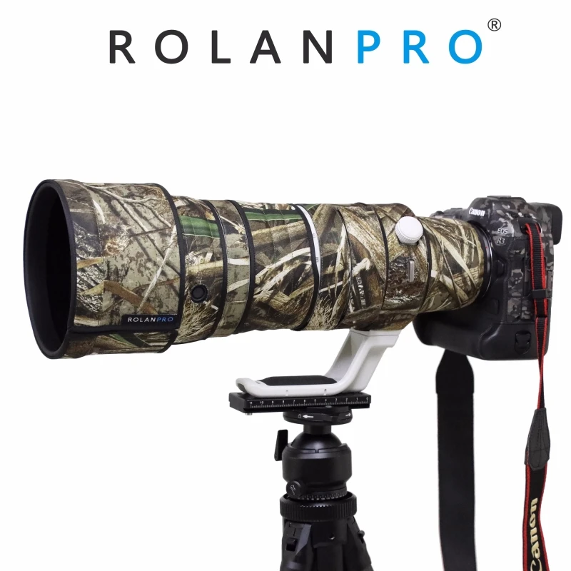 Płaszcz wodoodporna kamera soczewki ROLANPRO do RF100-300mm Canon F2.8L to futerał ochronny RF100-300 kamuflaż osłona przeciwdeszczowa