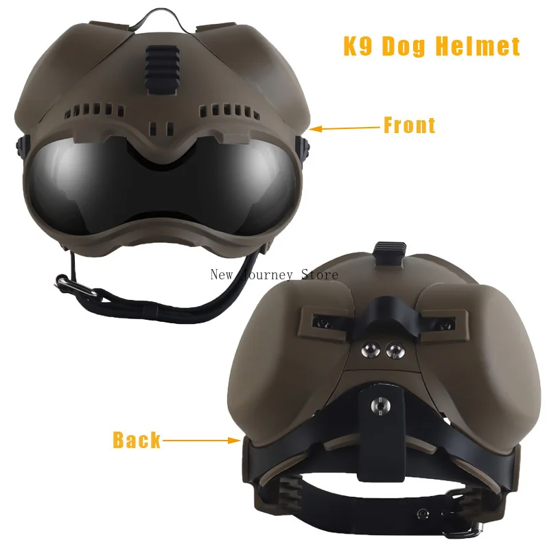 

Тактический шлем для собак K9 с планкой Пикатинни, защитные очки для собак на открытом воздухе для тренировки бельгийского голландского терьера, немецкая овчарка