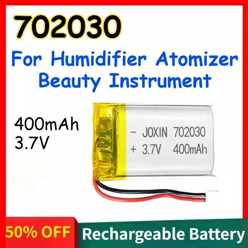 702030 Large Capacity Lithium Battery 3.7V 400mAh For Humidifier Atomizer Beauty Instrument Rechargeable Batteries
