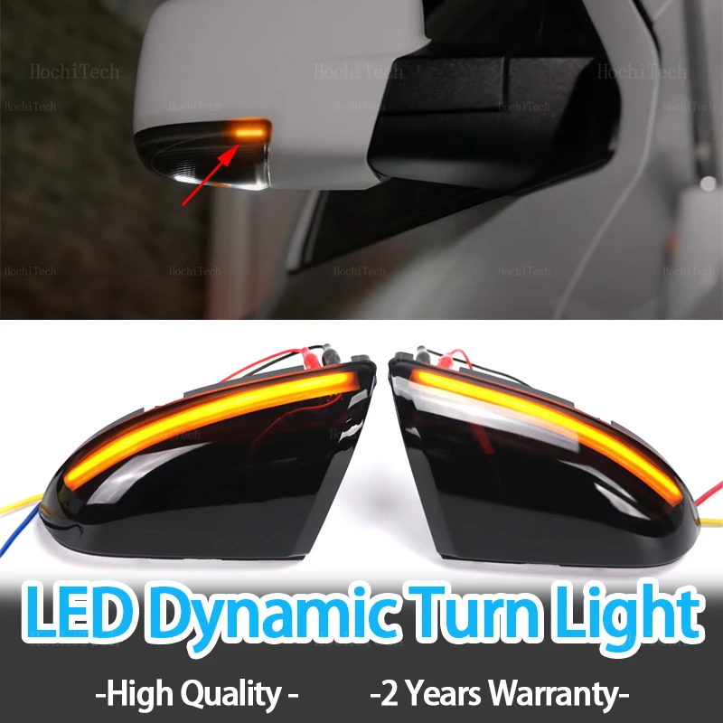 Dynamic Black LED Turn Signal Light Sequential Rearview Mirror Light For Dodge Ram 1500 2500 LED