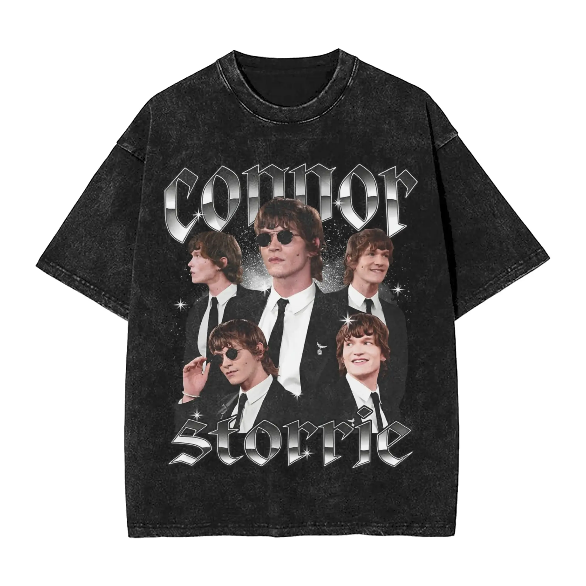 Washed T Shirts Connor Storrie Hip Hop Vintage T-Shirt Oversize  Streetwear Cotton Printed Tops Tees Men Women