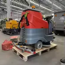 Large Capacity Ride On Floor Scrubber Electric Integrated Wash Dry Machine For Warehouse Supermarket Parking Lot