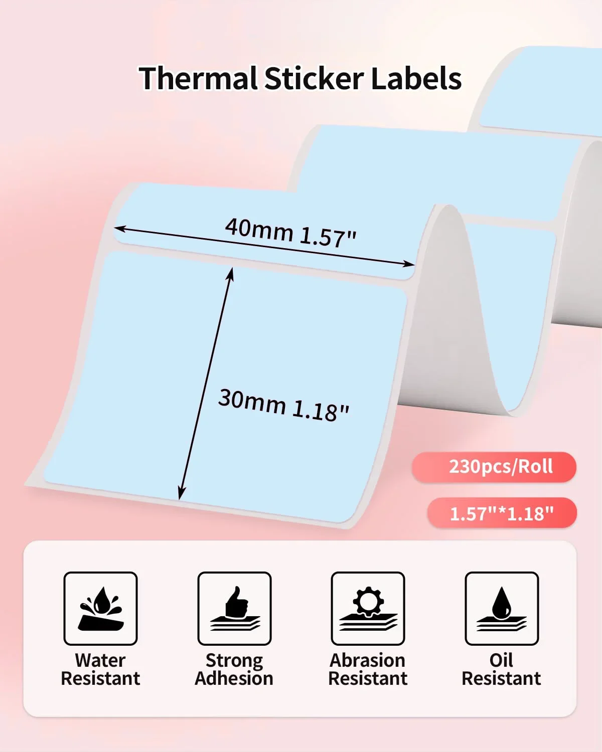 M110 Thermal Labels, Blue Labels Maker-1.57x1.18(40x30mm) Print Master Labels Compatible with M110 M220 M200 M150 Printer Labels