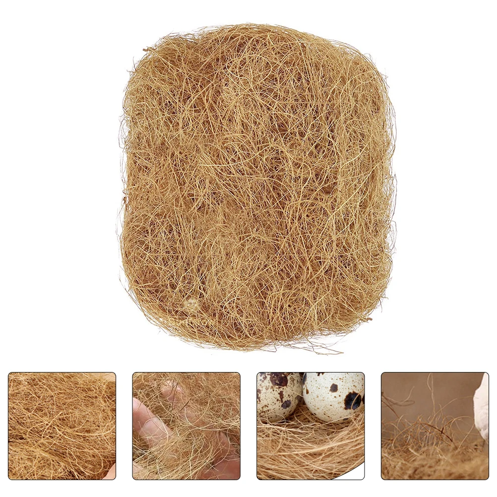 

Coconut Fiber Pet Cushion Natural Palm Silk Nesting Material for Birds Reptile Accessories Fadeless Growth Mat Pad