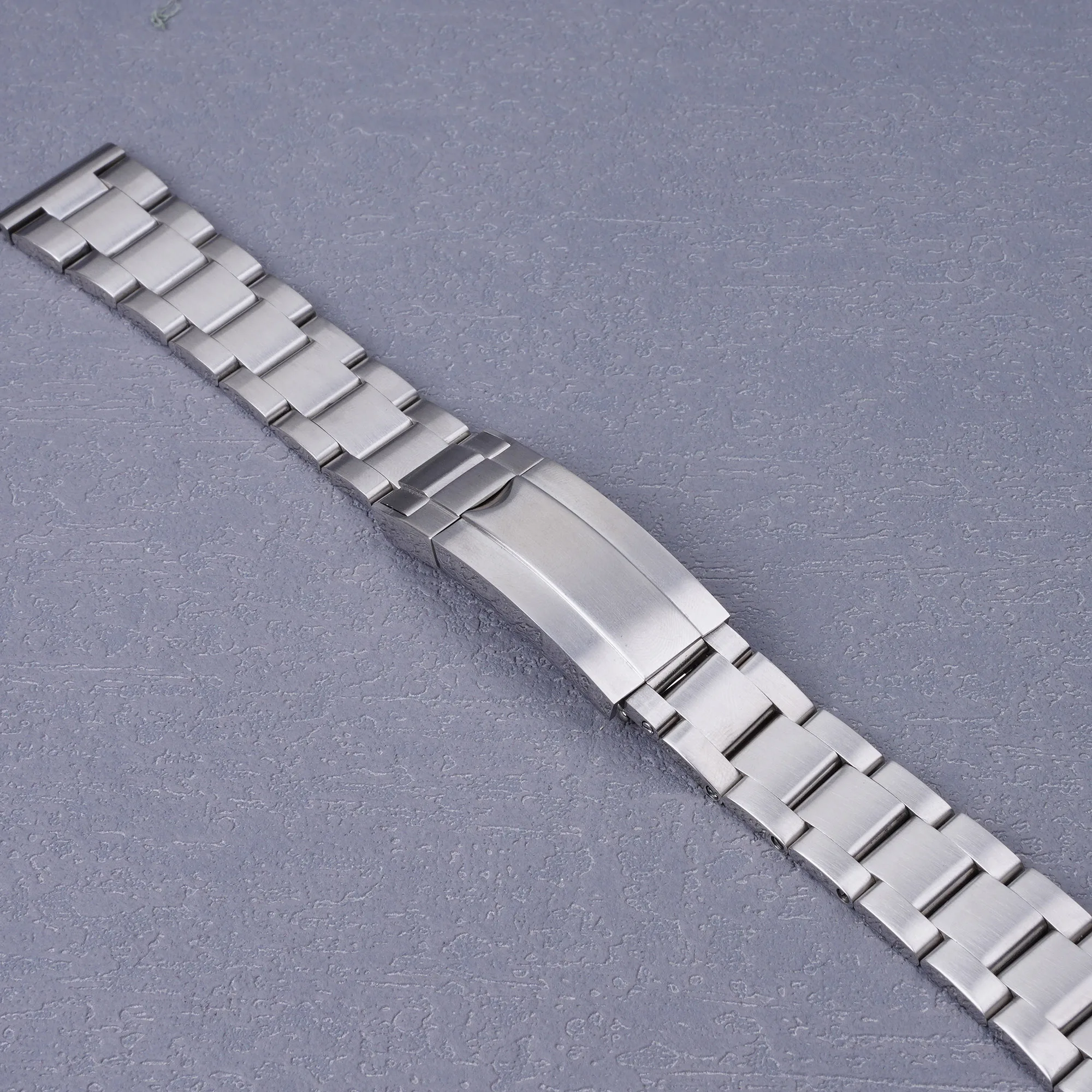 20 22mm Solid Straight End Screw Links Silver Brushed Glide Lock Clasp Steel Watch Band Bracelet For SUB For SEIKO For CITIZEN