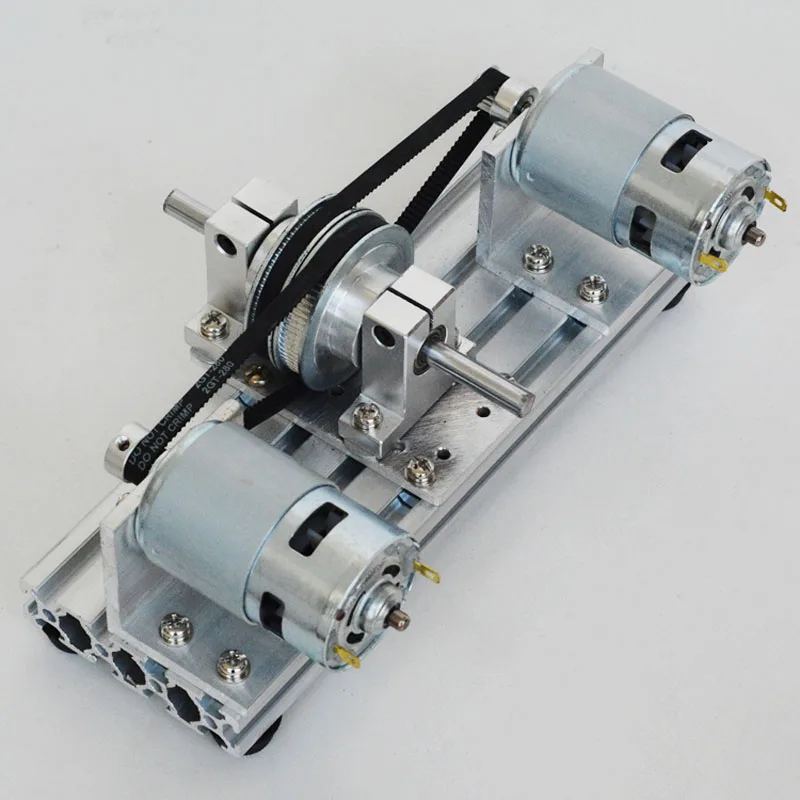 Double motor drive, positive and negative, 775/795/895 DC DIY lathe, high torque and high speed device grinding