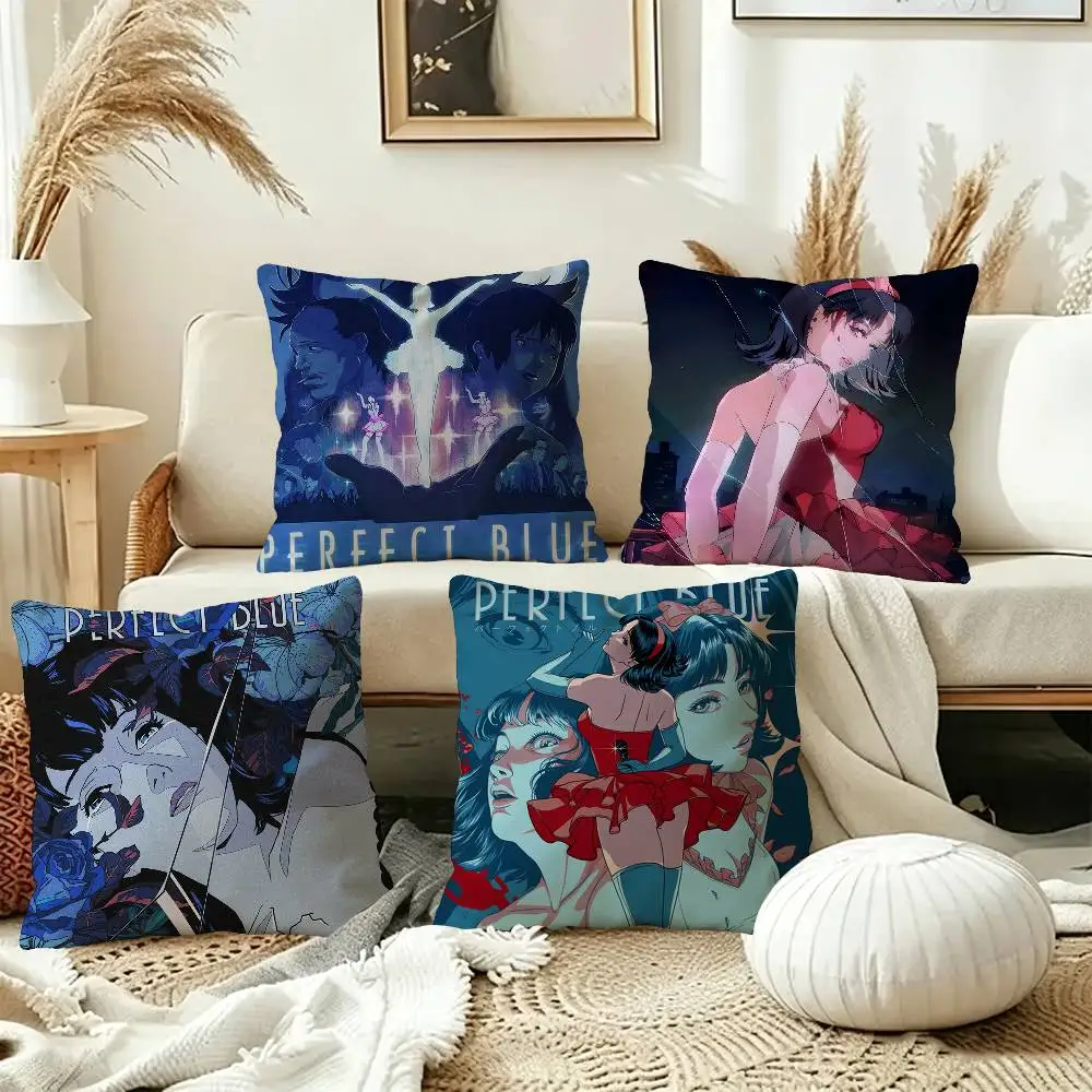 Perfect Blue Canvas Japanese Anime Horror Movie Pillow Anime Pillow Sofa Bed Head Pillow Cover Cushion Cover 45x45 Cm Fashion