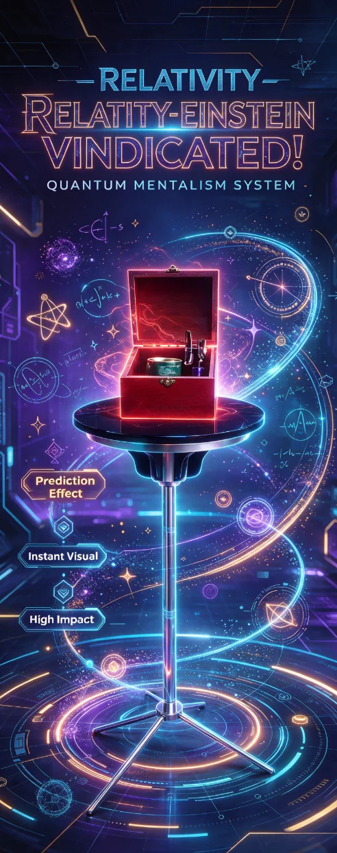 Relativity-Einstein Vindicated Magic Trick Vanish & Reappear Illusion Professional Stage Gimmick Props Magicians Disappearing