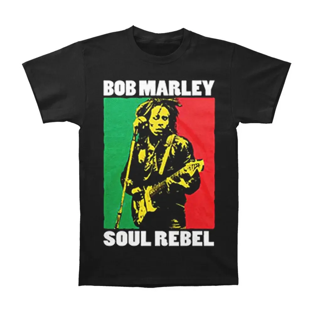 Men'S Bob Marley Soul Rebel T Shirt X Large Black