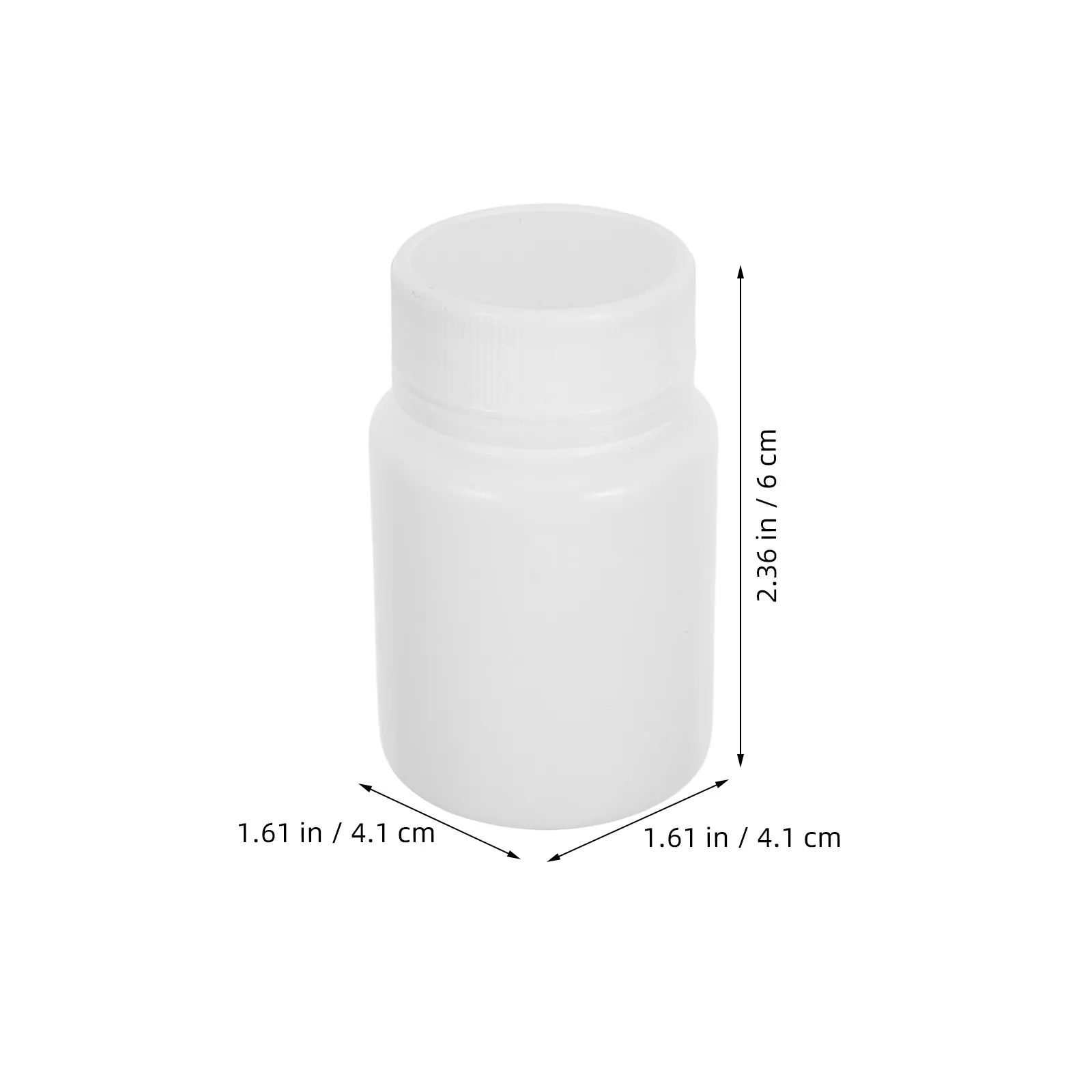 50Pcs White Plastic Pill Containers Small Travel Bottles Airtight Screw Cap Leakproof Pill Storage Organizer Supplement Holder