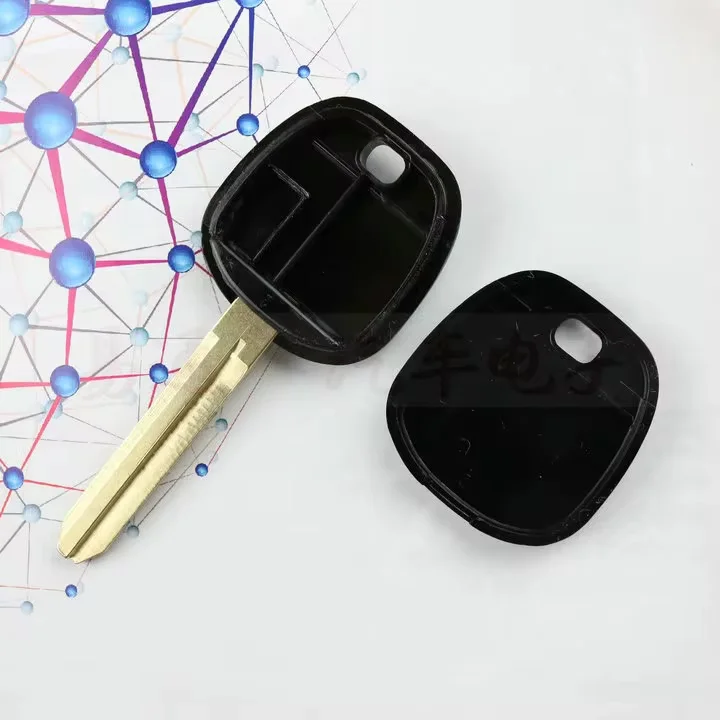 Key shell with Chip Slot For Toyota corolla REIZ highlander Smart Card Mechanical lock Replacement