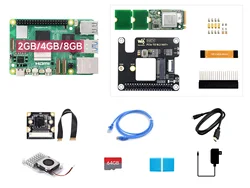 PI5 AI Kit B,With Raspberry Pi 5-2GB/4GB/8GB RAM , With Hailo-8 Acce A,With PI5-IMX219-77 camera/With Pi5-Active-Cooler-B