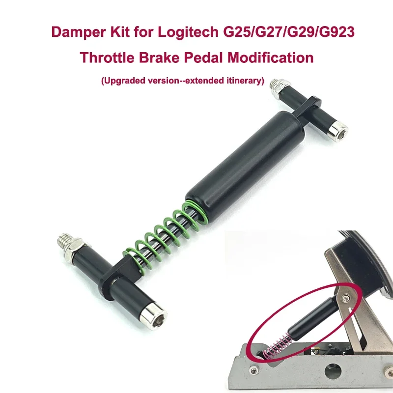 Throttle Brake Damper for Logitech G25/G27/G29/G923 Pedal Modification Improve Feel Shock Absorber