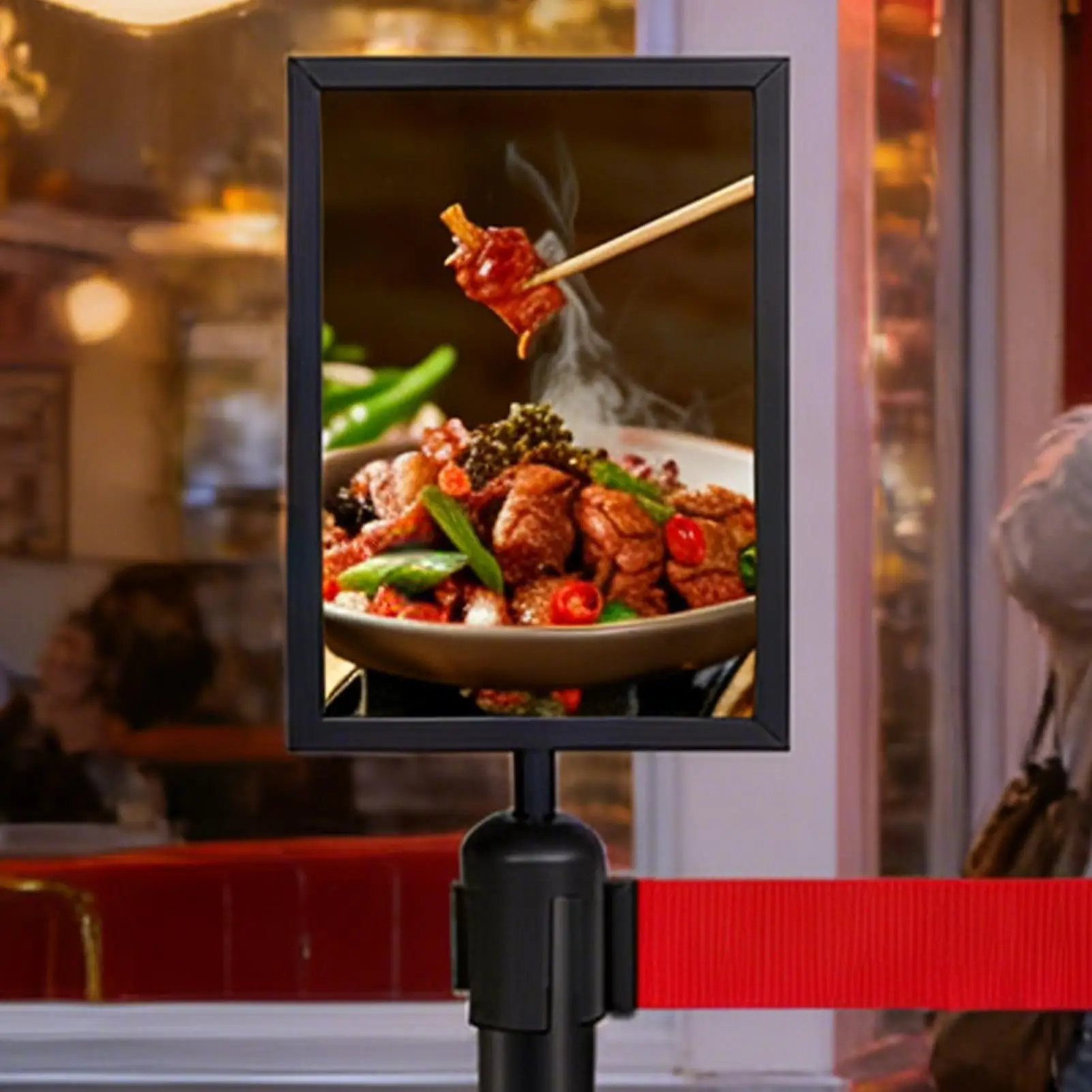 

Pedestal Sign Holder Black A4 Double Sided Pedestal Poster Frame Portrait Double Sided Sign Frame For Outdoor Crowd Control