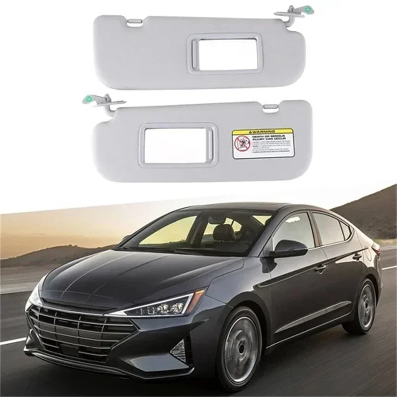 

2PCS Gray Car Sun Visor Automobile Right Left Sunshade For Hyundai Elantra 852103X000TX 852203X000TX Accessories