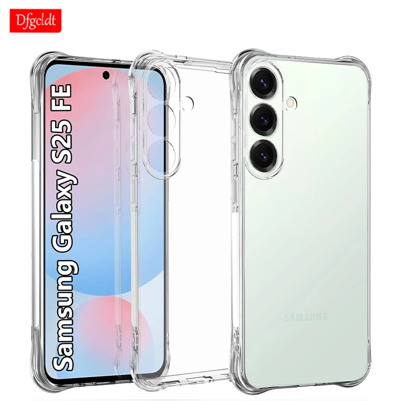 Transparent Airbag Phone Case For Samsung Galaxy S25 S24 S23 S21 S20 FE XCover7 6 Pro M56 M36 M16 M06 M55 M35 Shockproof Cover