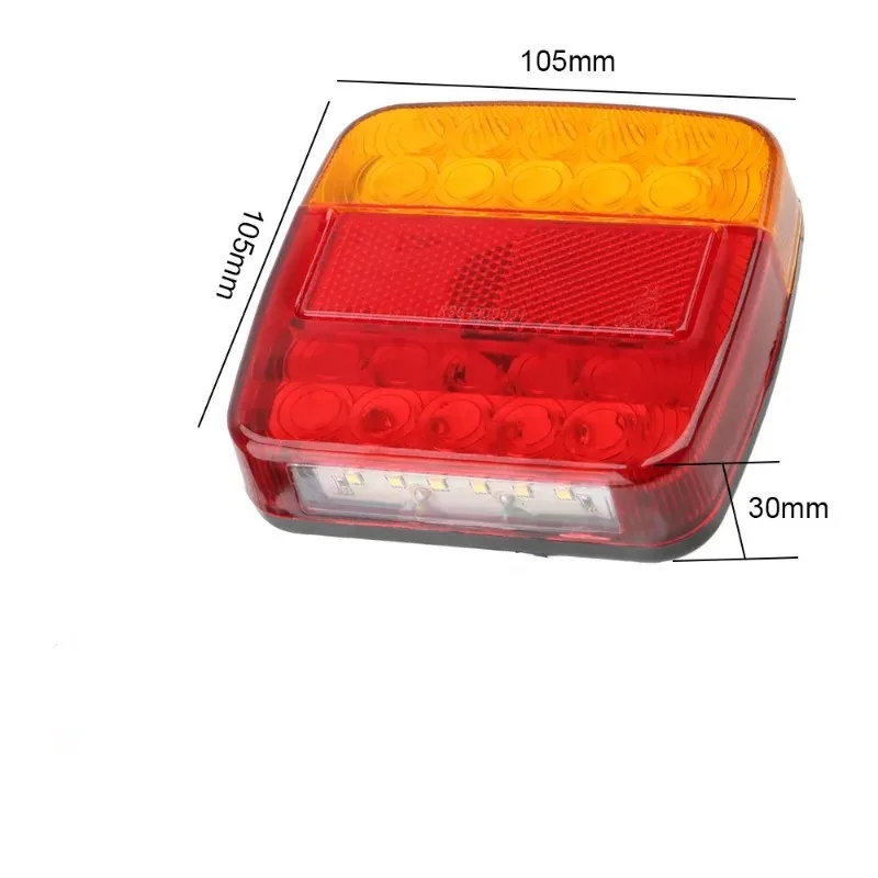 12V Taillight Turn Signal Indicator 26 LED Tail Light Car Number Plate Light Rear Reverse Brake Stop Lamp Trailer Truck Caravan