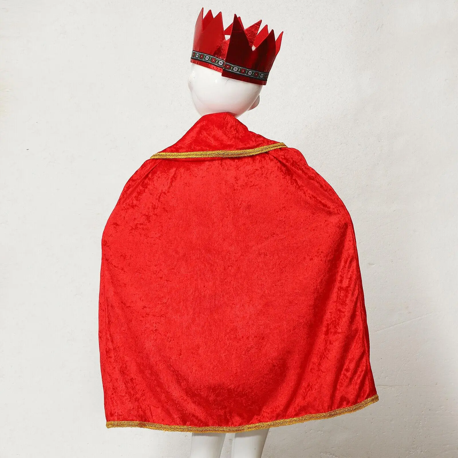 Renaissance Medieval Velvet Collar Cotelet Golden  Robe loween Role-plang Prince Costume Robe Ethnic Stage Costume
