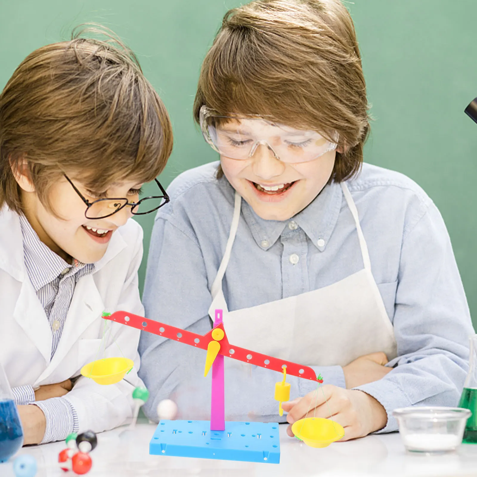 1 Set Diy Assembly Balance Scale Kids Science Learning Kit Educational Children Stem Activity Handmade Balance For Preschoolers