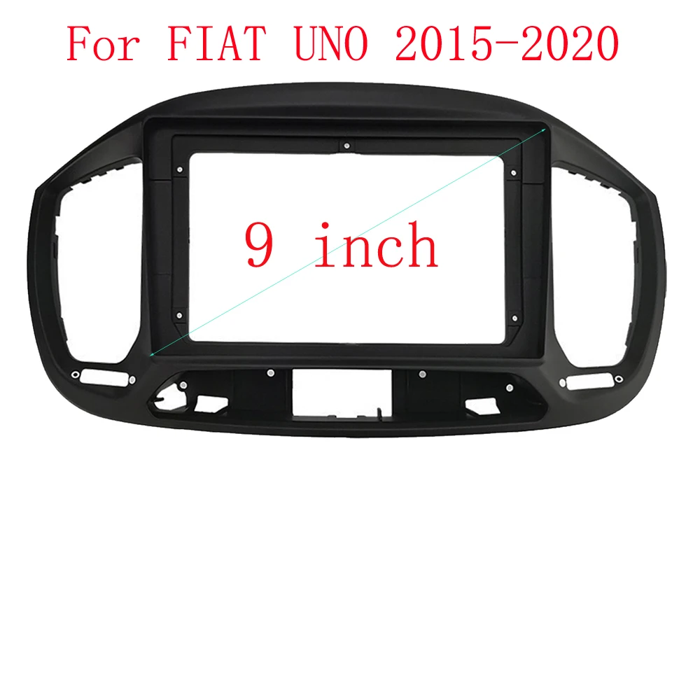2 Din 9 بوصة راديو السيارة تركيب DVD GPS Mp5 البلاستيك فآسيا لوحة الإطار لشركة فيات UNO 2015-2020 داش جبل كيت #2