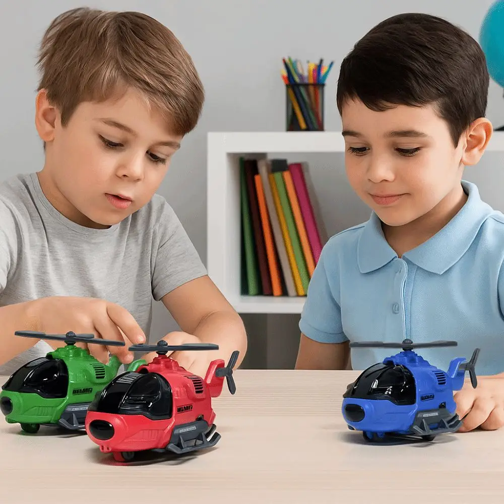 

Helicopter Model Toys Simulation Aircraft Toy Rotatable Propeller Educational Friction Powered Aircraft Toy Creative Inertial