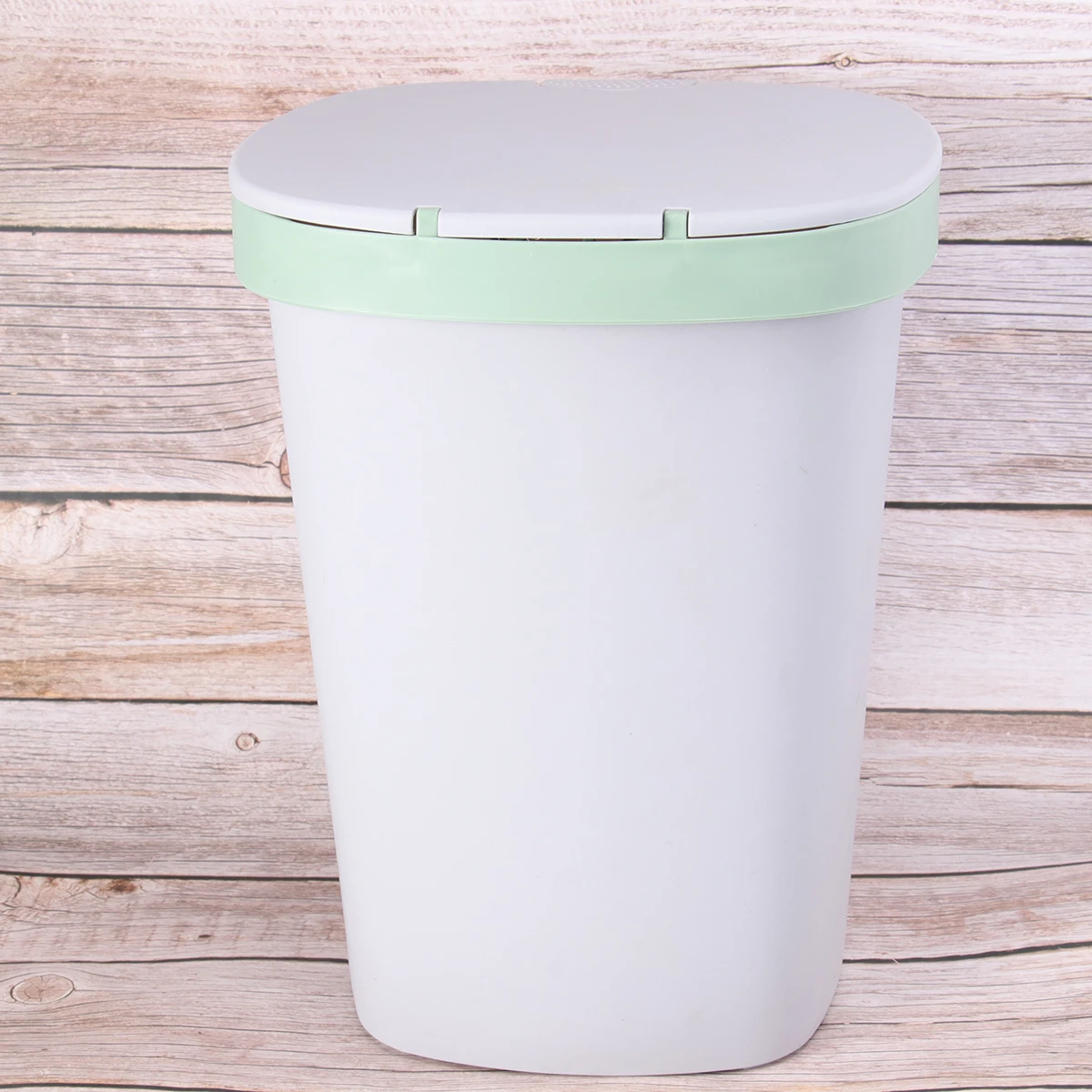 

Flip Trash Can Silent Garbage Kitchen Covered Easy Button Pedal Plastic Long Lasting No Odor Home Essential