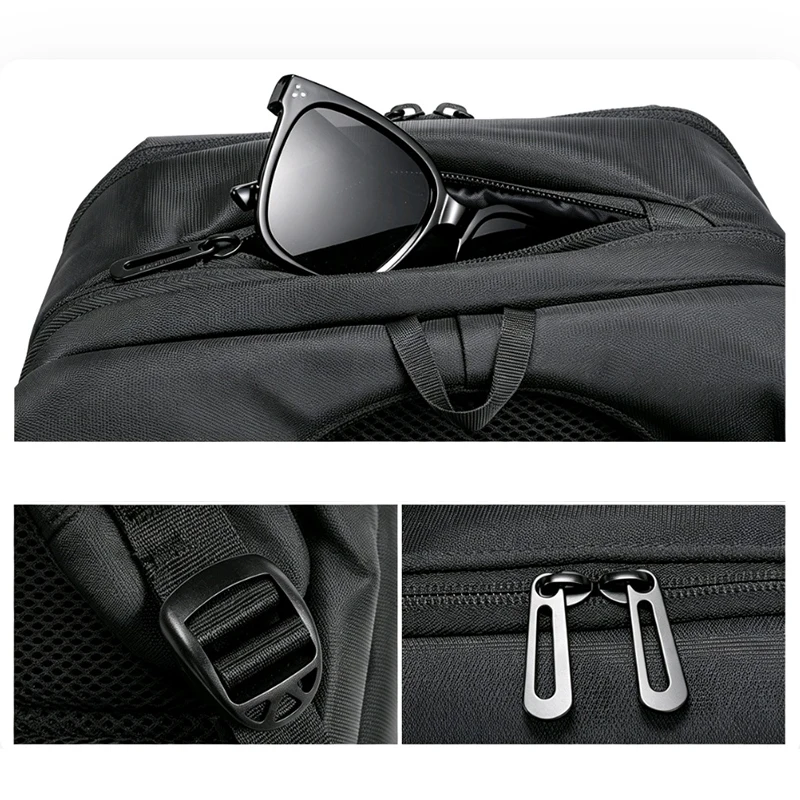 Men's minimalist backpack casual trend light luxury large capacity backpack waterproof high-end computer compartment backpack