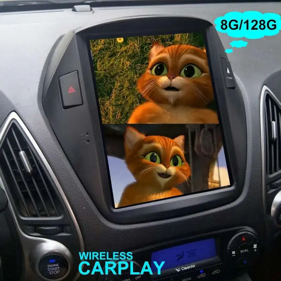 10,4 pulgadas Tesla estilo 2din Android Radio de coche reproductor de vídeo Multimedia navegación GPS para Hyundai Tucson IX35 2009-2015 unidad principal