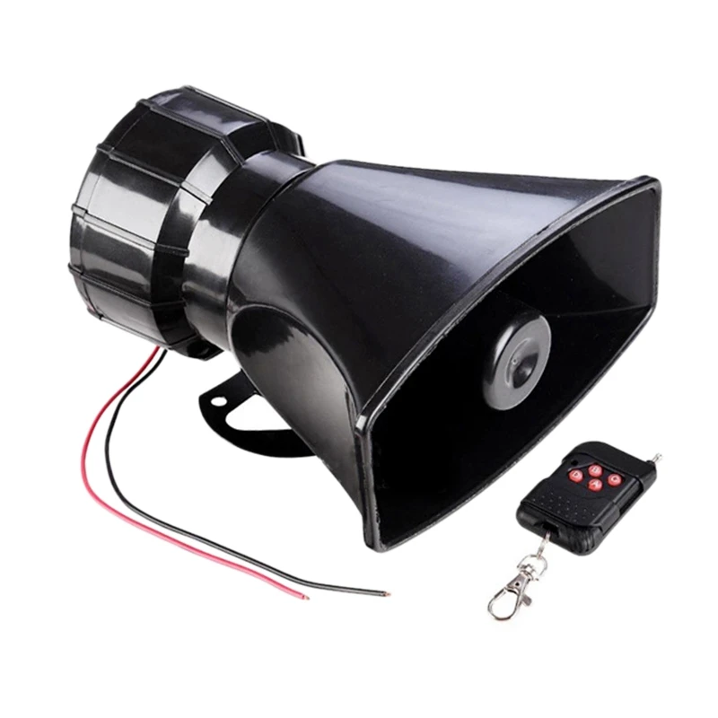 12V 100W Universal Wireless Loud Trumpet Alarm Horn Speaker Warning Alarm Reversing Horn for Car Truck Bus Van Boat