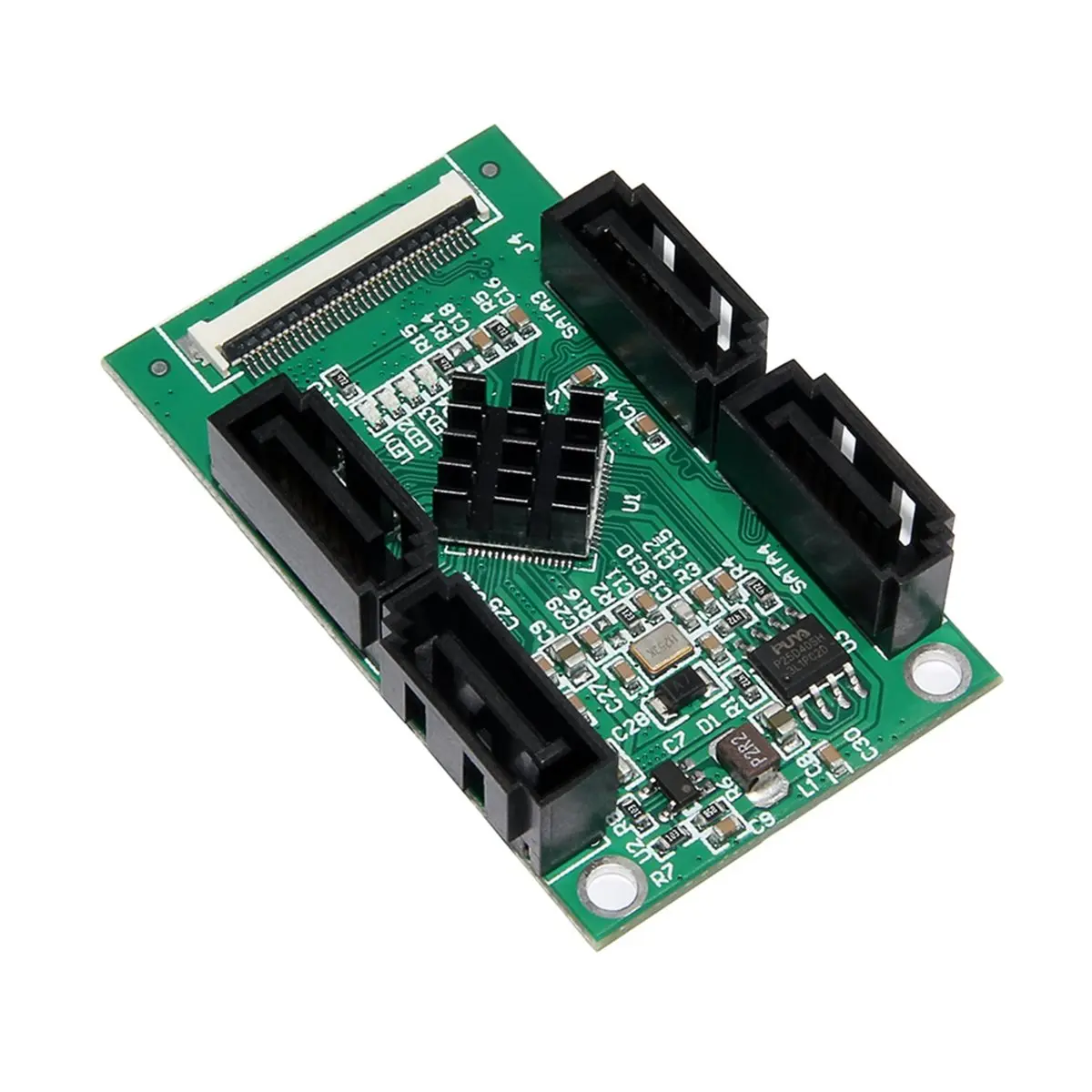 N86R M.2 A E Key to 4 SATA3.0 Adapter 10CM Short Cable 6Gbps Expansion for Mini PC/NAS/Industrial SATA SSD/HDD