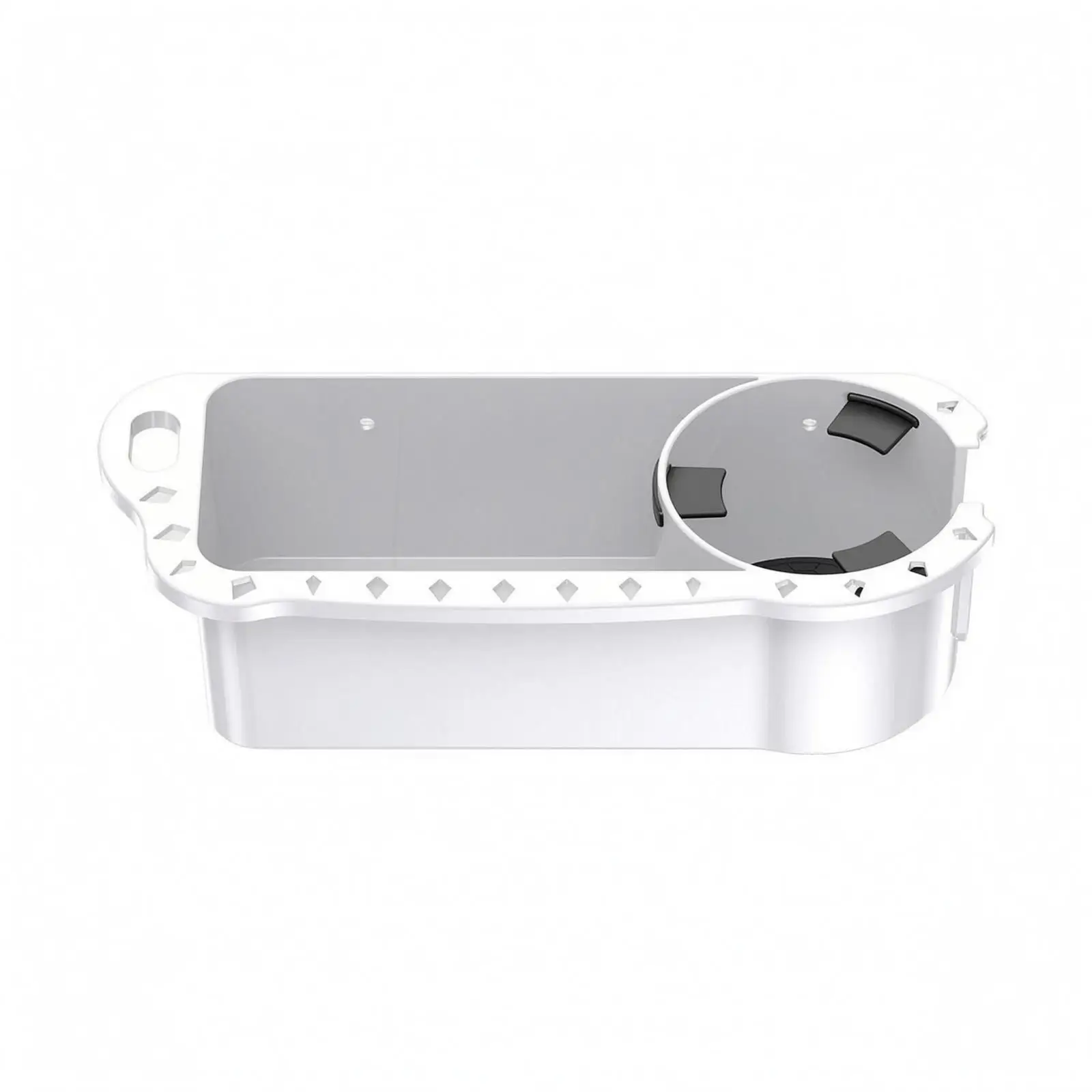 Sturdy ABS Plastic Marine Storage Container Dual Function Holder Rack for Boat Fishing Rod Support and Tackle