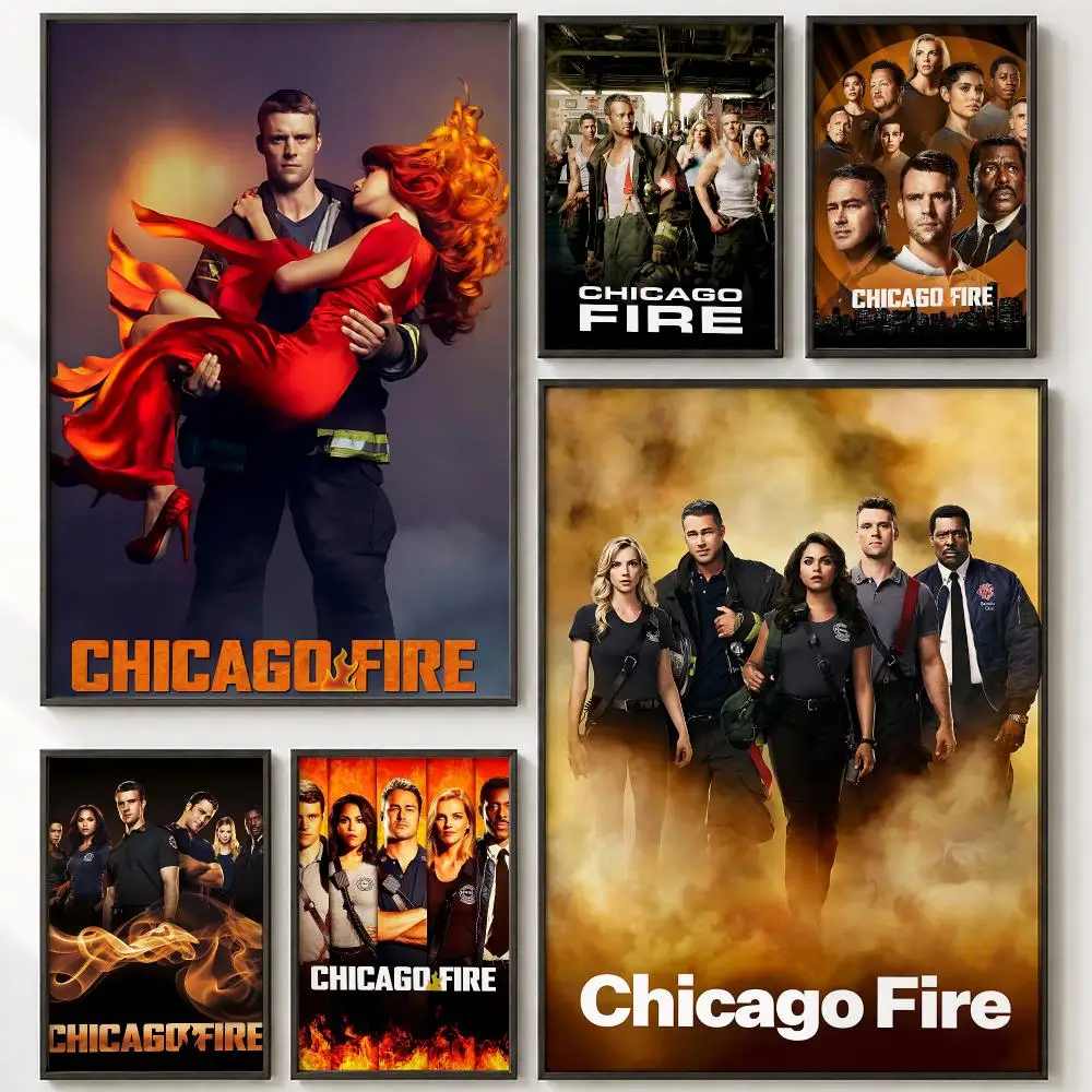 TV Series Chicago Fire Poster HD poster wall art self-stick no-residue for home cafe office great gift