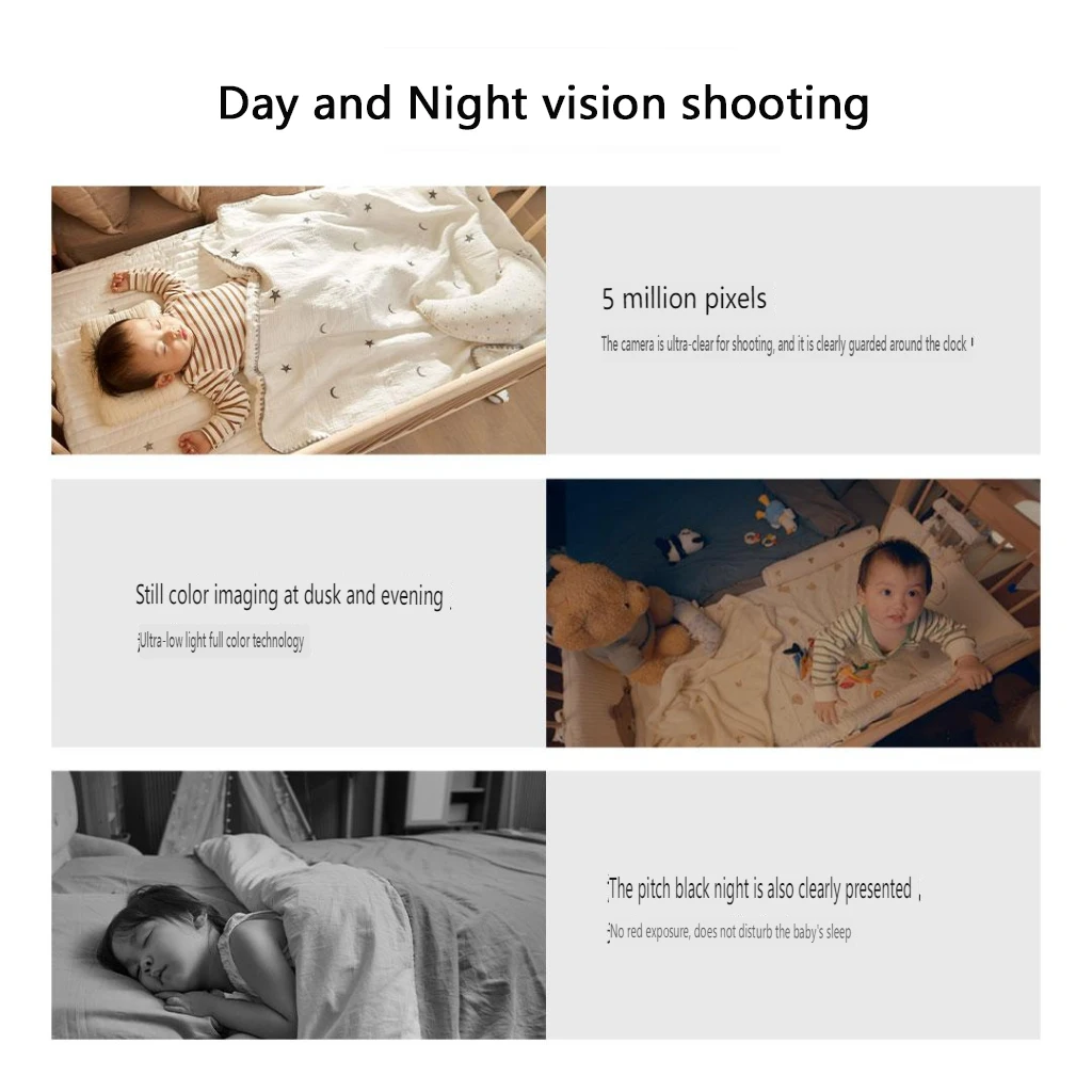 Xiaomi Smart Camera Maternal and Child Care Edition Infant Crying Coughing Monitoring Screen Real-time Intercom for Home Baby