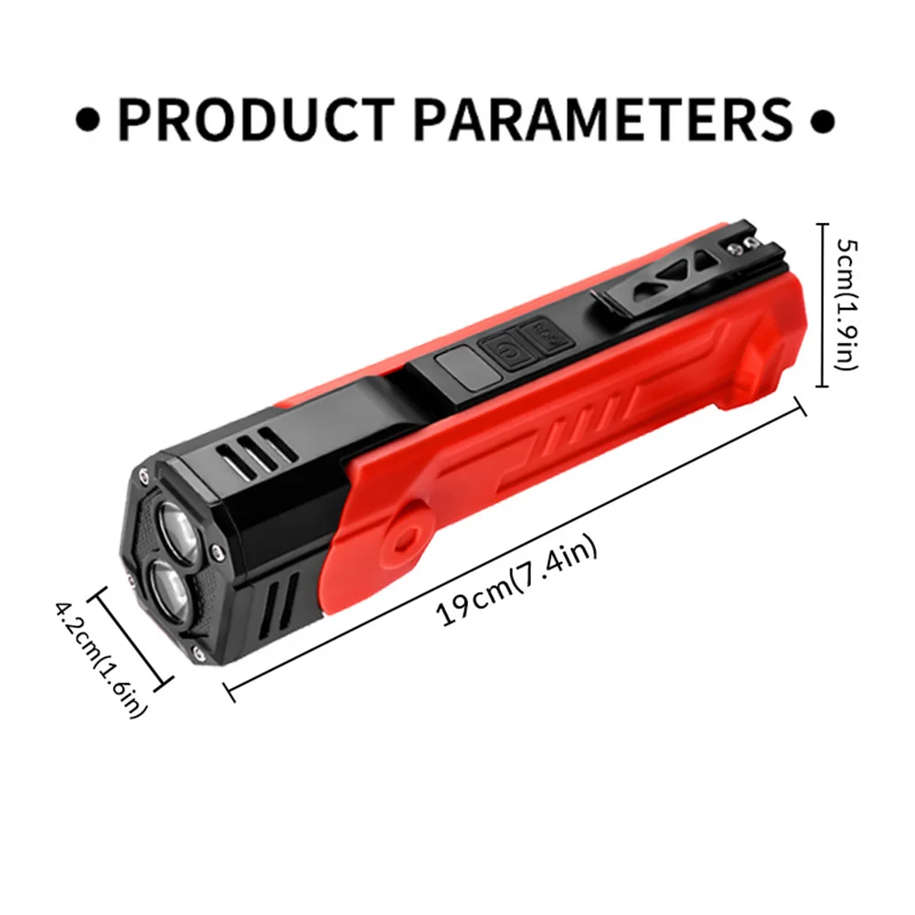 LED Work Lights 180° Rotate Flashlight with Power Banks Function Inspection Mechanic Light for Home Emergency