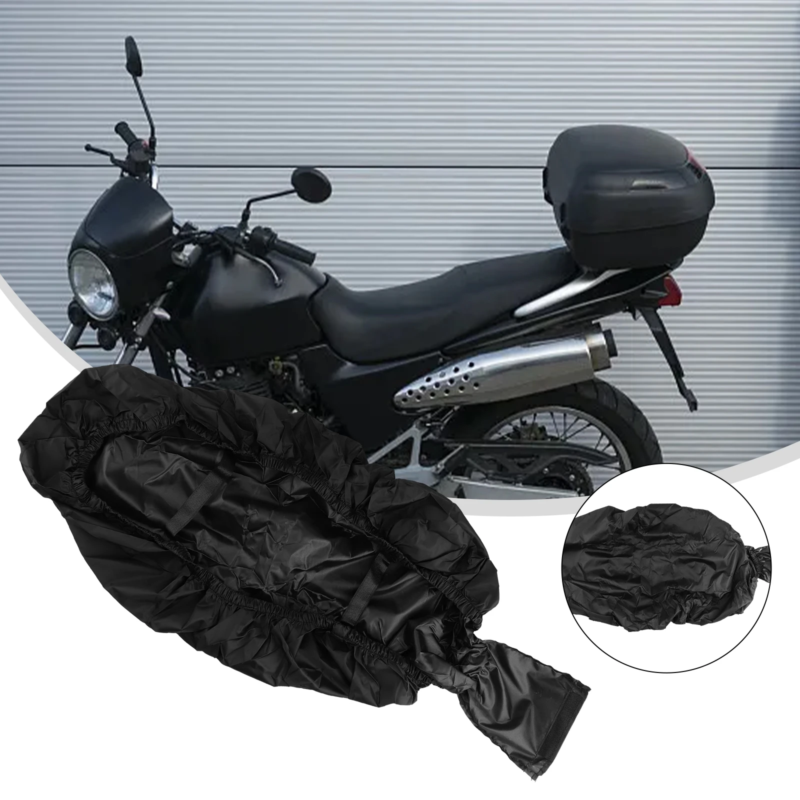 

1pcs Motorcycle Rain Seat Cover Flexible Waterproof Saddle Cover Black Motorcycle Rain Seat Cover Accessories