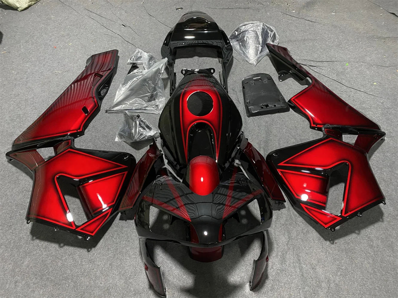 

a/Motorcycle Fairing Kit for CBR600RR F5 03 04 CBR 600RR CBR 600 RR f5 2003 2004, ABS Shell Protection Fairing Kit Candy red
