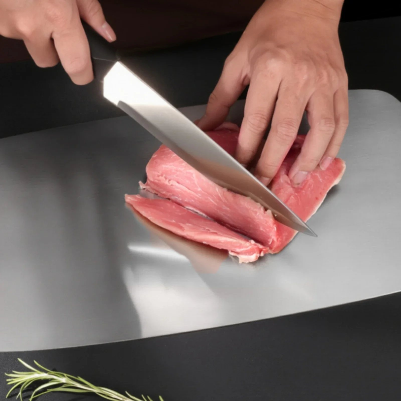 Stainless Steel Cutting Board Hygienic Stainless Steel Chopping Board Kitchenware Non-Porous Food Grade for Home Chefs