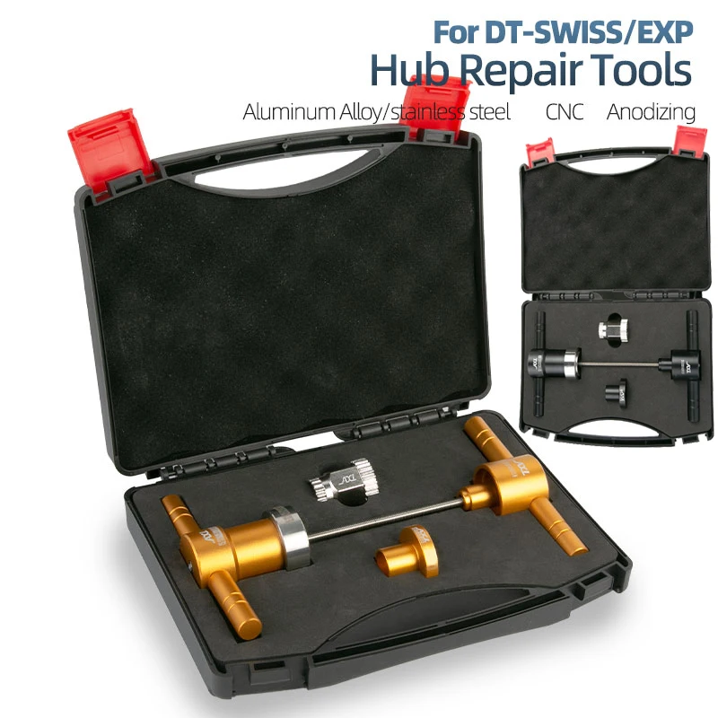 

Инструменты для обслуживания велосипедных втулок: набор для установки и снятия подшипников DT EXP Ratchet, комплект для установки уплотнительных колец втулок для MTB и шоссейных велосипедов