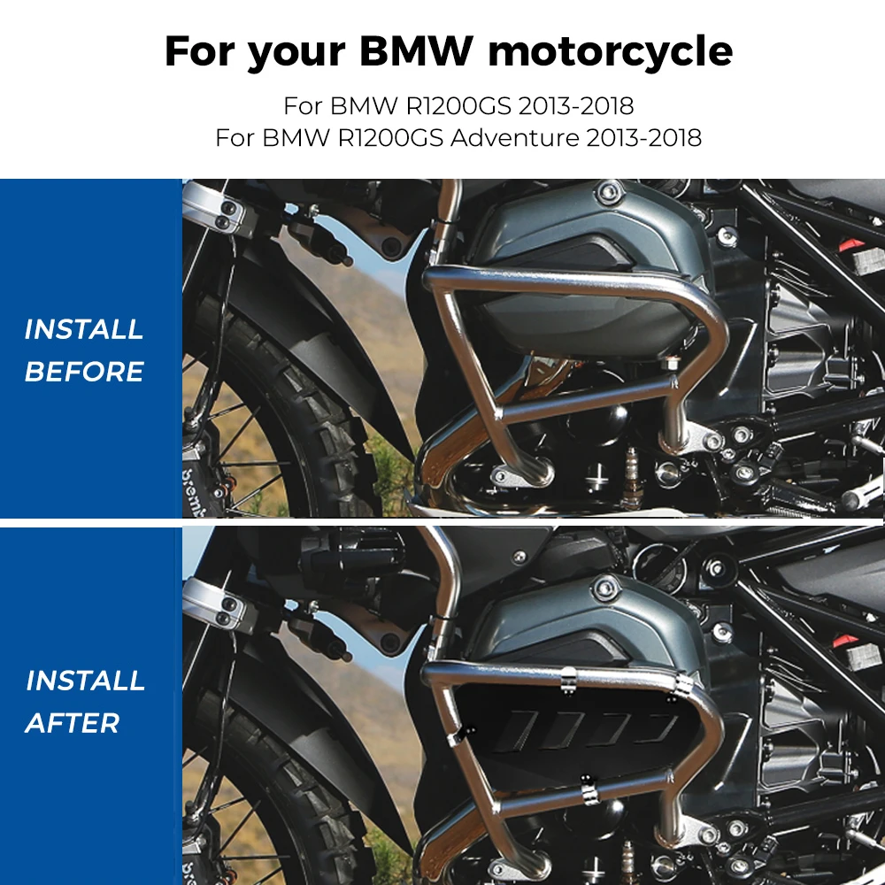 KEMIMOTO BMW R 1200 GS LC ADV 1200GS R1200GS Macera Motor Muhafızları 2013-2018 Silindir Kafası Muhafızları Koruyucu Kapak