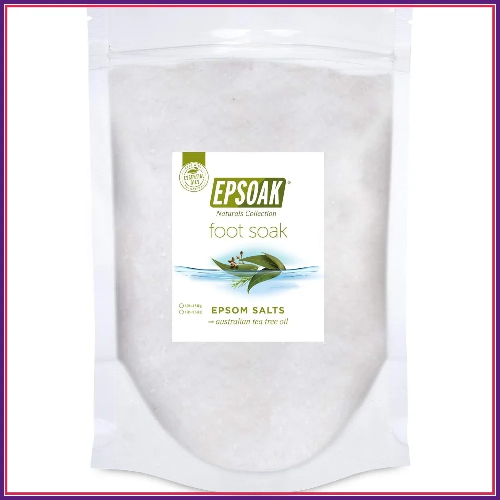 

Epsom Salt 19 lb. USP Magnesium Sulfate with Tea Tree Scent, Resealable Bag, Made in USA, Cruelty-Free