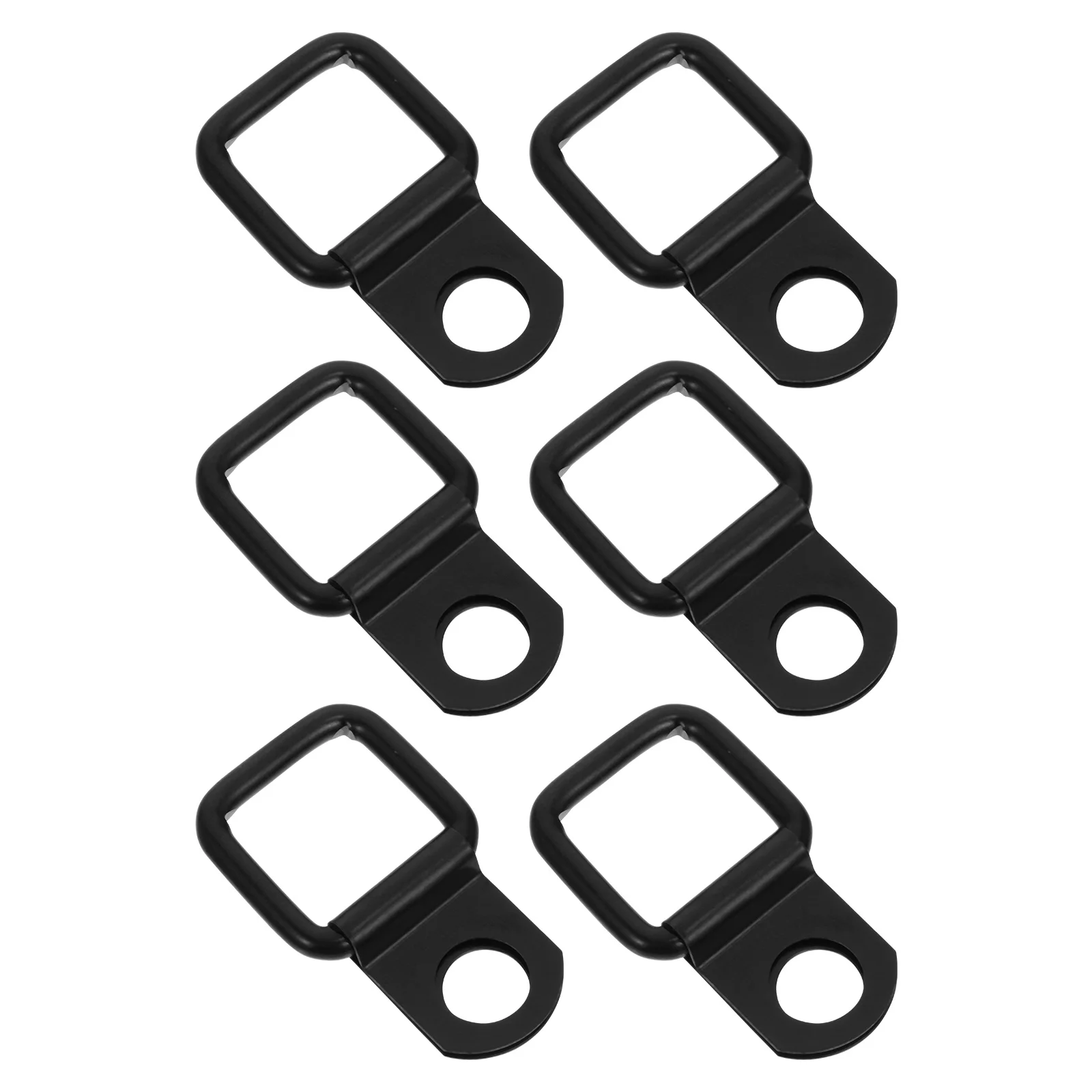 

1Set Car Roof Hooks Durable Iron Pull Rings Practical Trunk Bed Rings Multipurpose Car Hook Black Iron Hooks Trunk Bed Ring