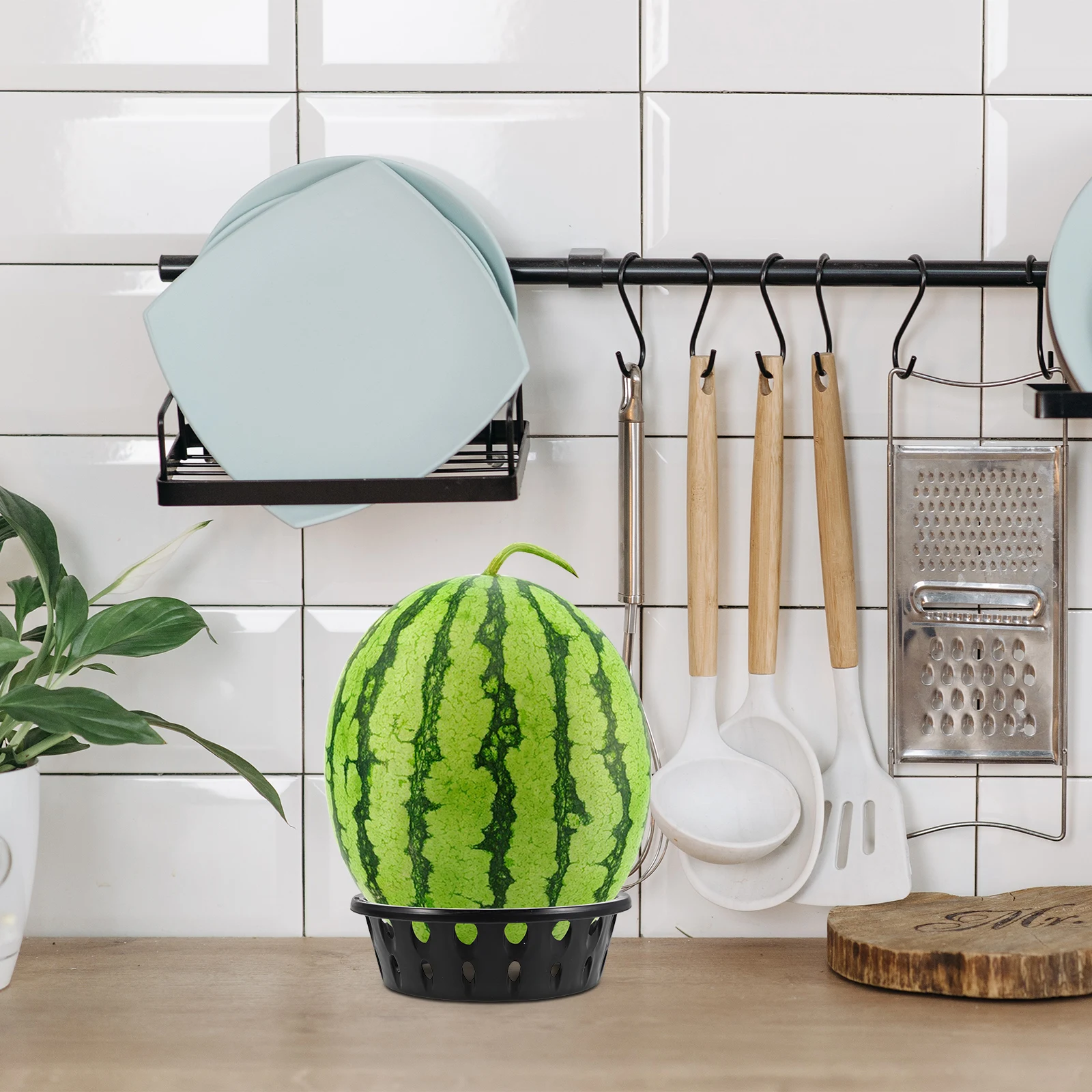 

3pcs Fruit Display Stand For Kitchen Counter Multifunctional Watermelon Pineapple Holder Banana Storage Organizer Rack