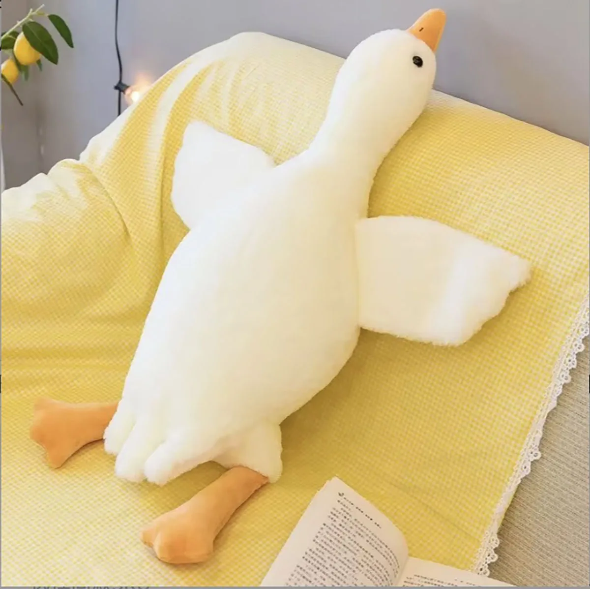 50/130CM Hot Goose Plush Stuffed Soft Duck Sleeping Pillow Sofa Cushion Kids Girlfriend Birthday Gift image 4