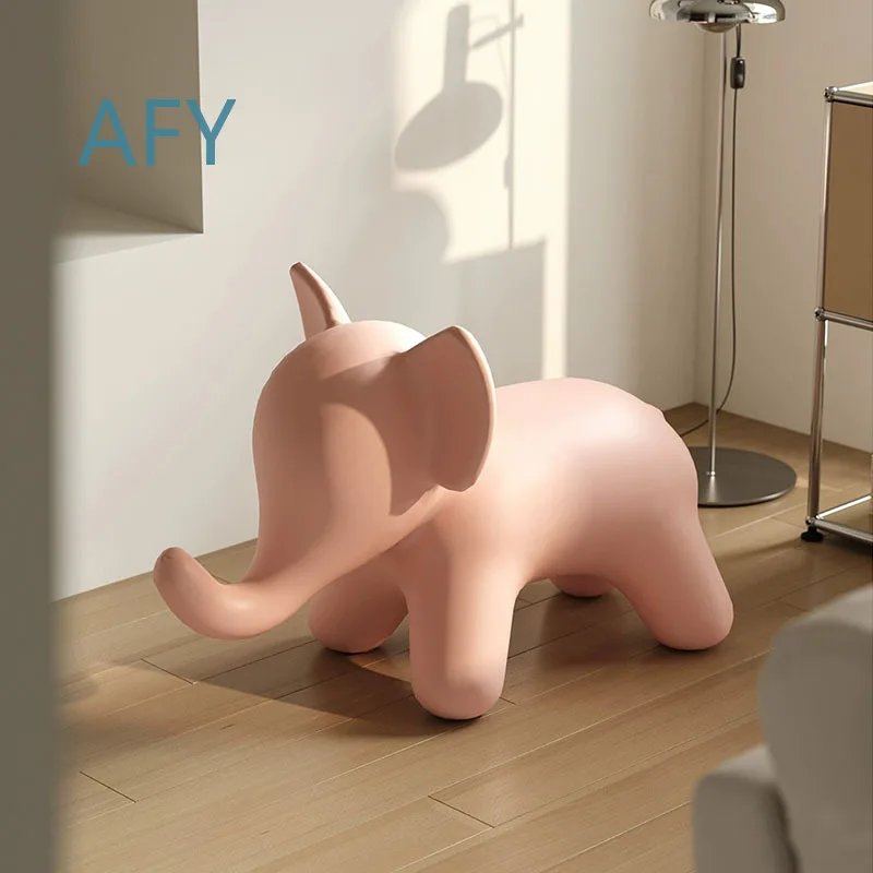 Nordic Animal Seat for Living Room Small Stool for Kids Nursery Kindergarten Creative Childrens Stool Cartoon Baby Elephant