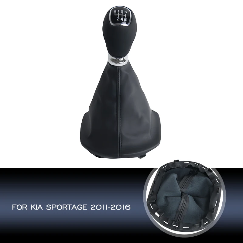 

For Kia Sportage 2011 2012 2013 2014 2015 2016 Car Accessories Gear Shift Knob Head Handball Leather Gaitor Boot Cover Case
