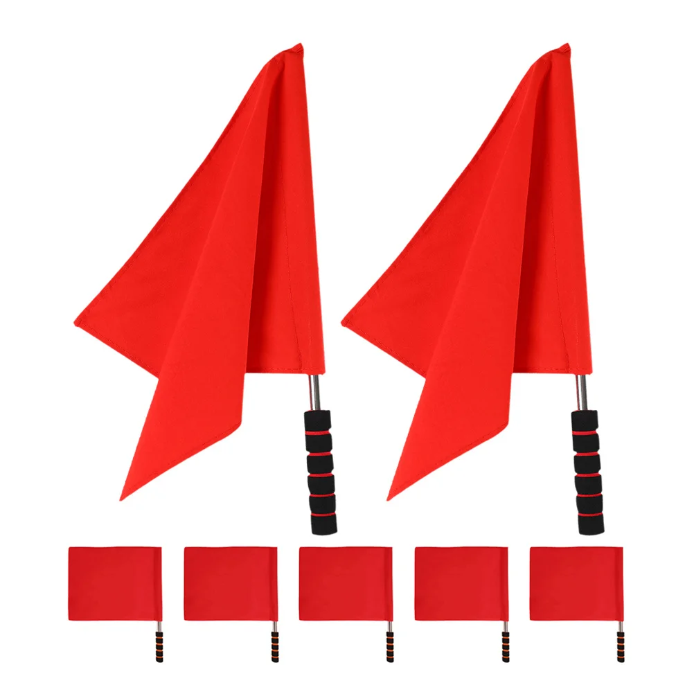 

7Pcs Sports Referee Flags High Visibility Hand Signal Flags for Soccer Volleyball Football Competition Use Soccer Referee Flag